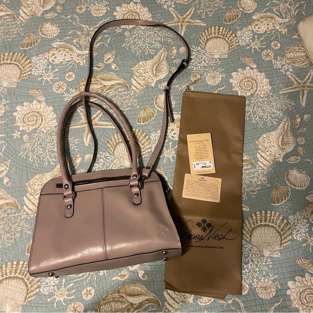 Patricia Nash Gray Shoulder Bag with Timeless Elegance